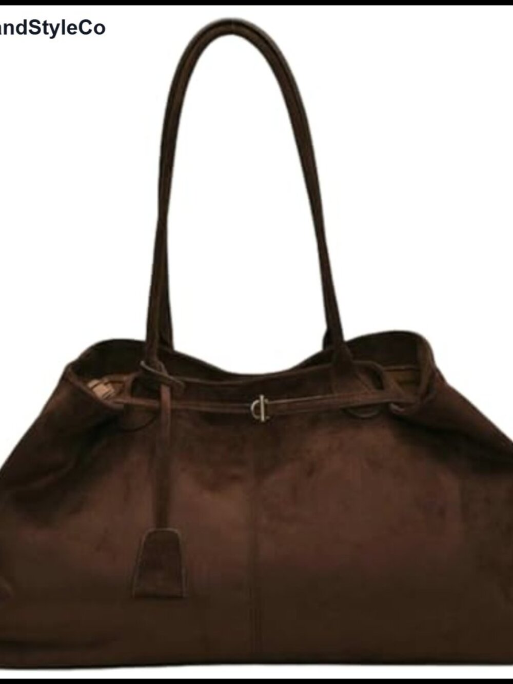 Oversized Suede Tote Handbag, Slouchy Hobo Shoulder Purse for Women